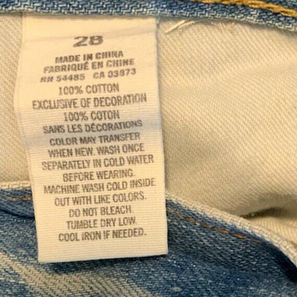 American Eagle Men's Distressed Cut-Off Jean Short Blue Jean Size 28 Denim - Picture 10 of 10